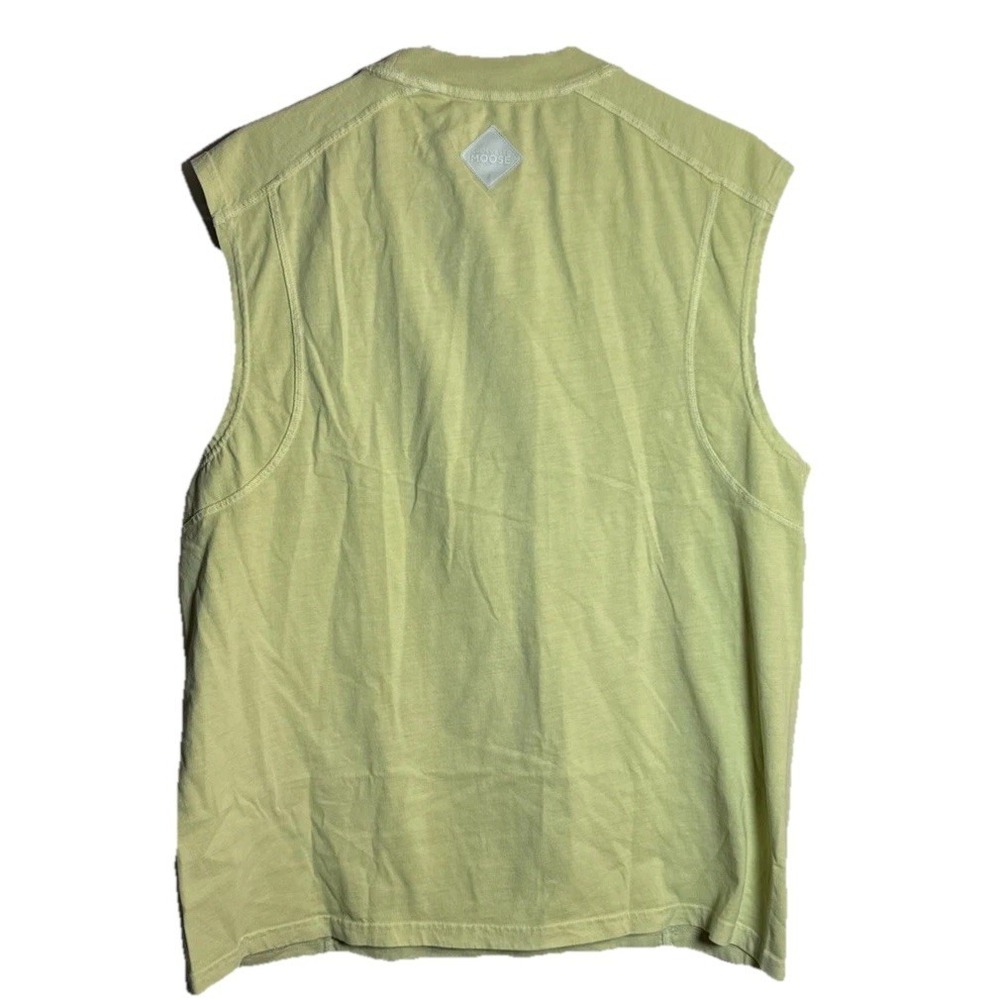 NWT Cross Eyed Moose Wild Racer Muscle Tank Mens Medium Luminary Yellow - Picture 5 of 5